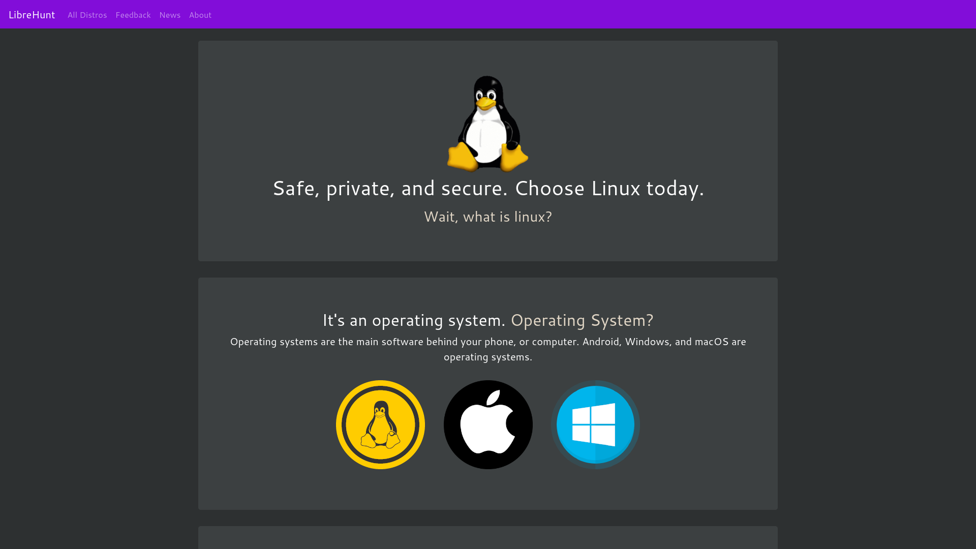 Librehunt Homepage