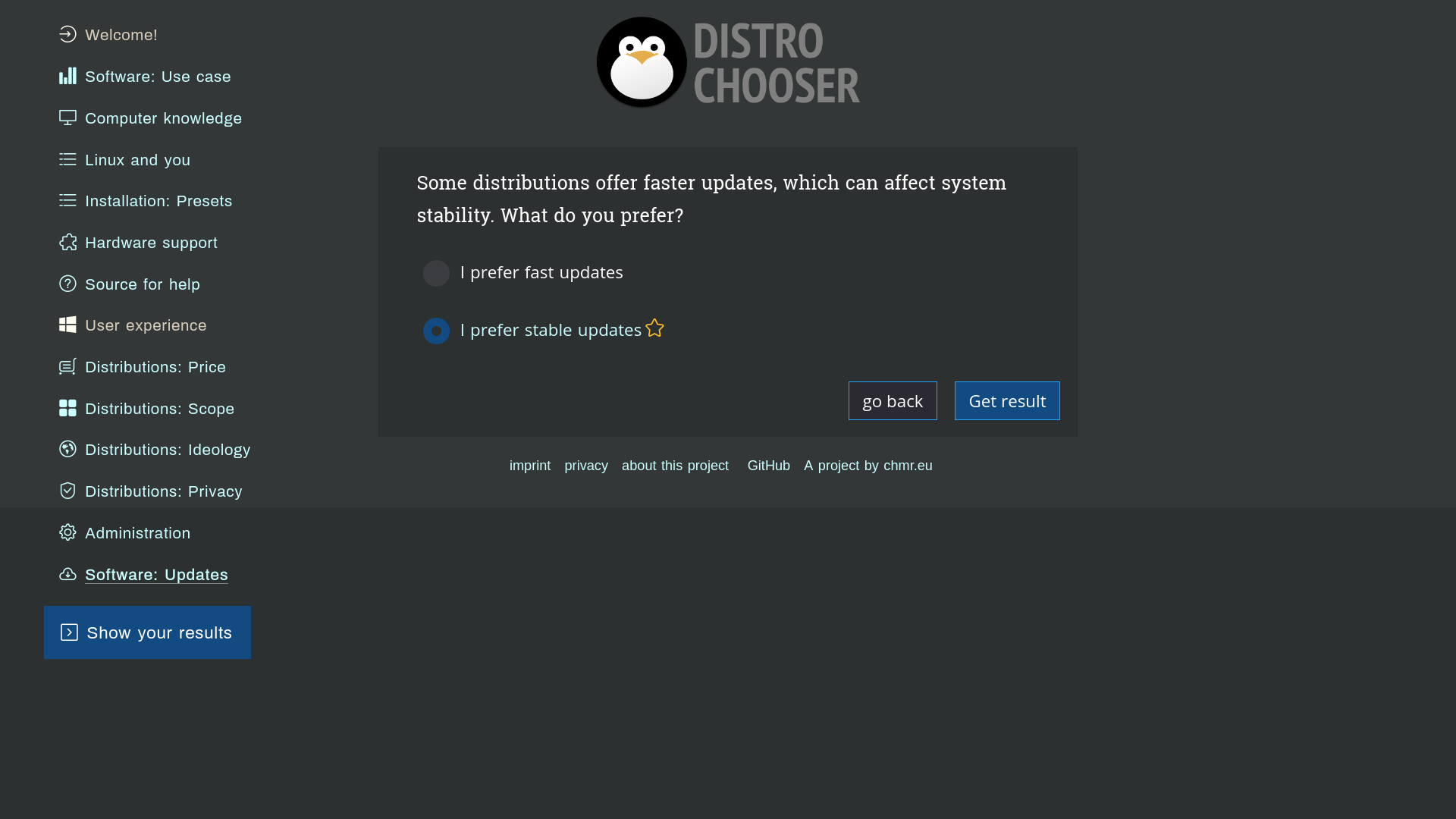 Distrochooser Question No13