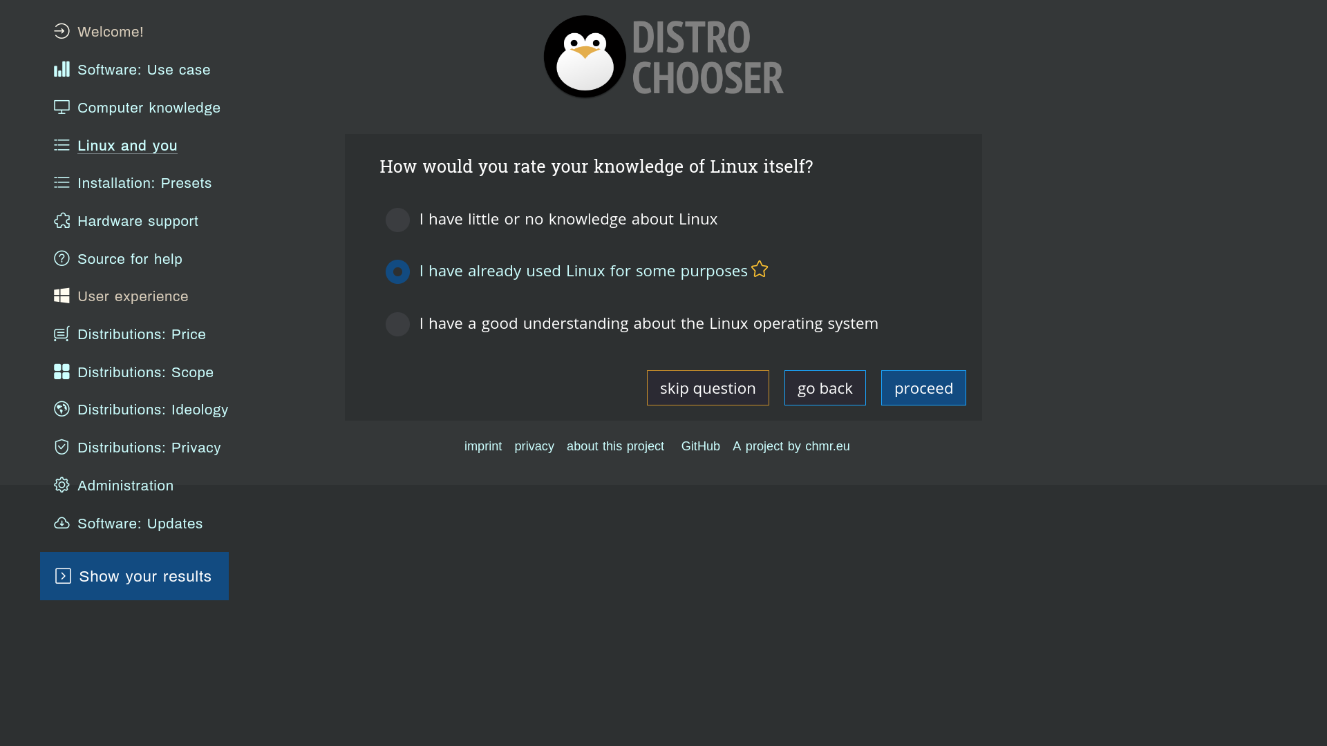 Distrochooser Question No3