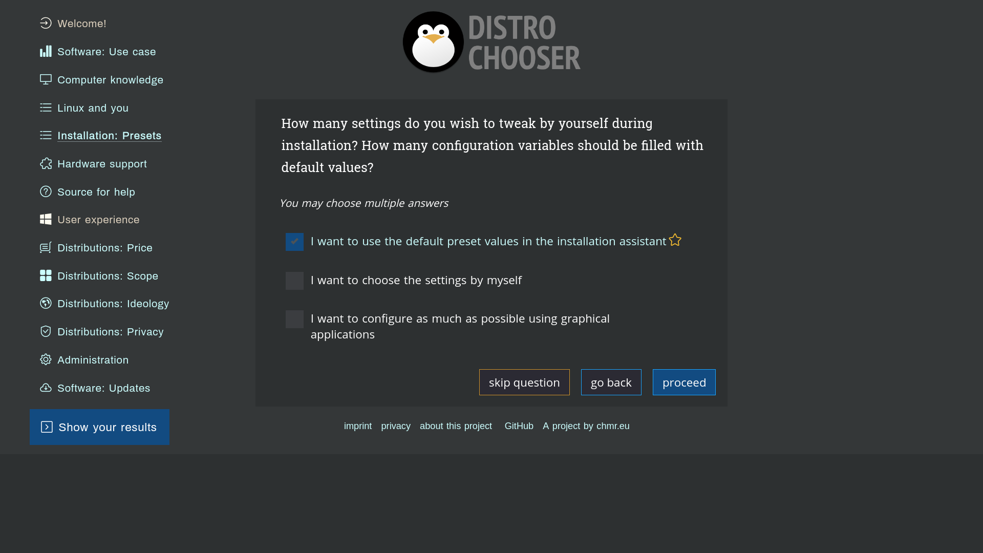Distrochooser Question No4