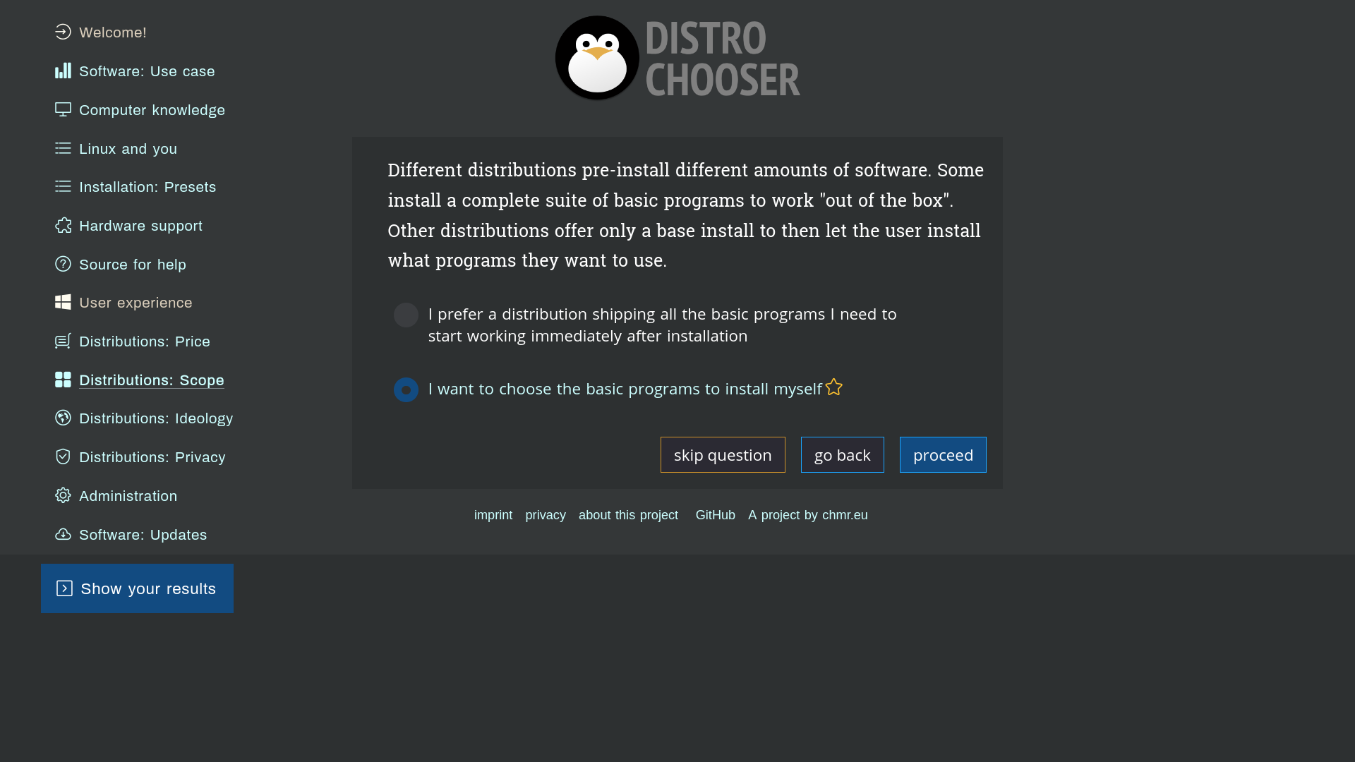 Distrochooser Question No9
