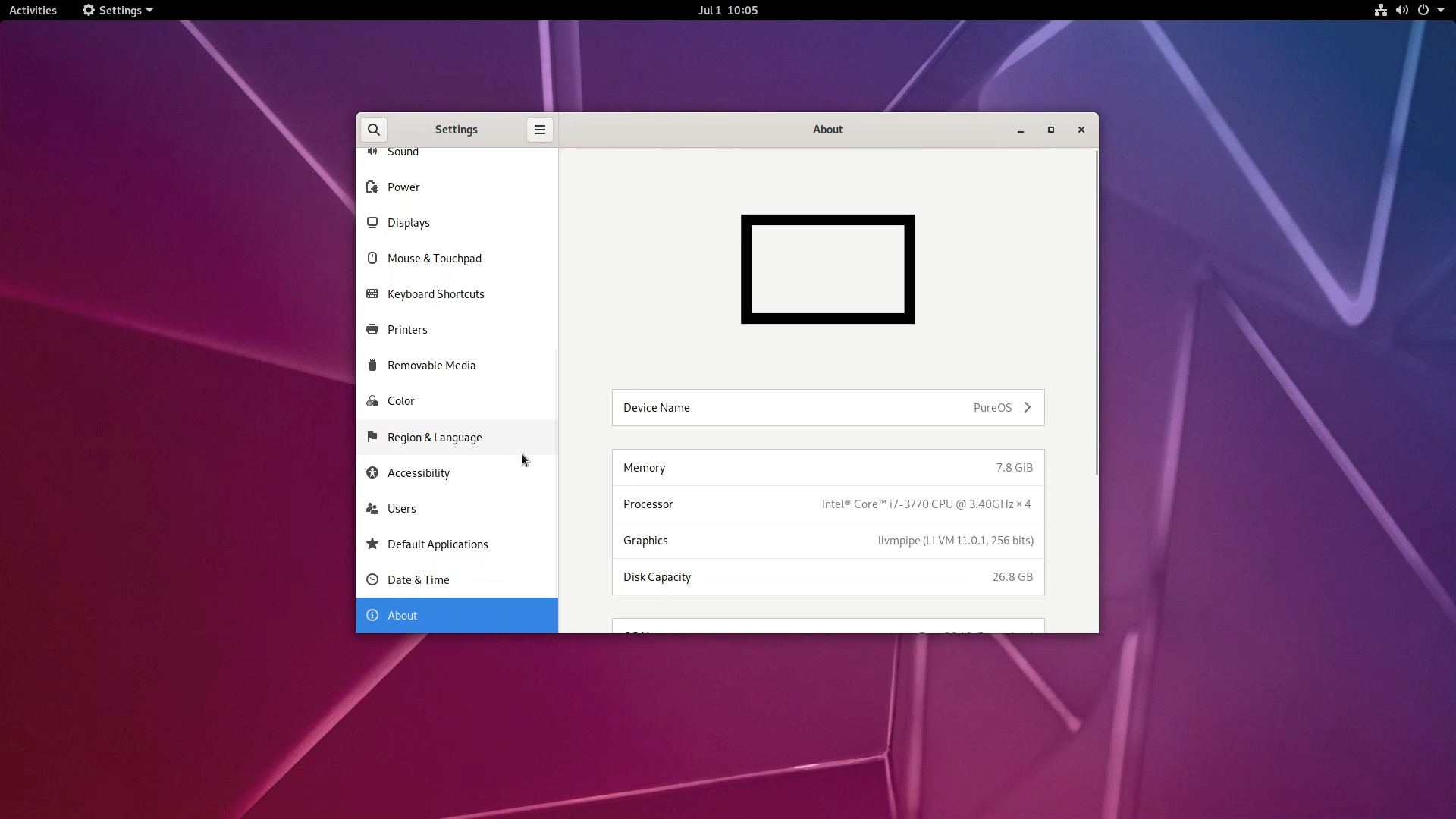 PureOS Desktop