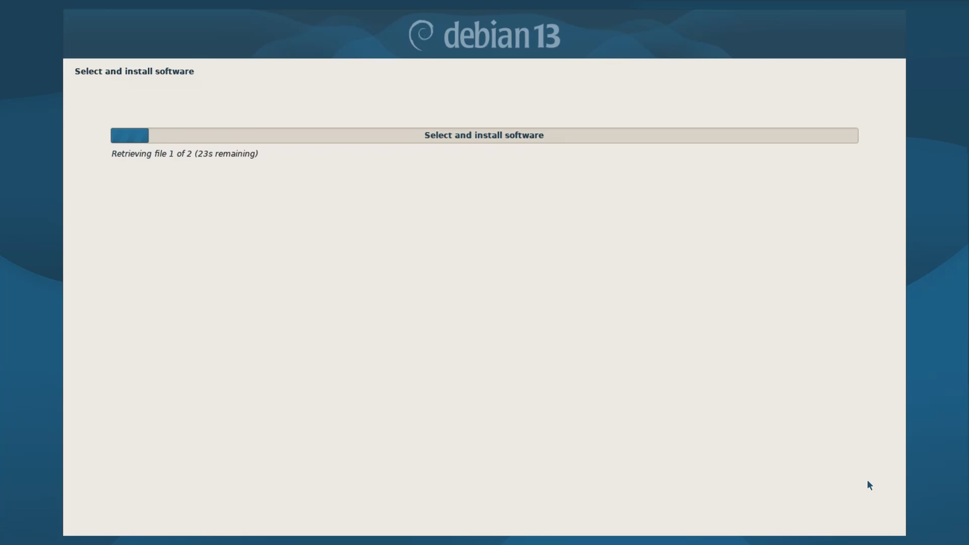 Debian Installer Menu - Package Installation