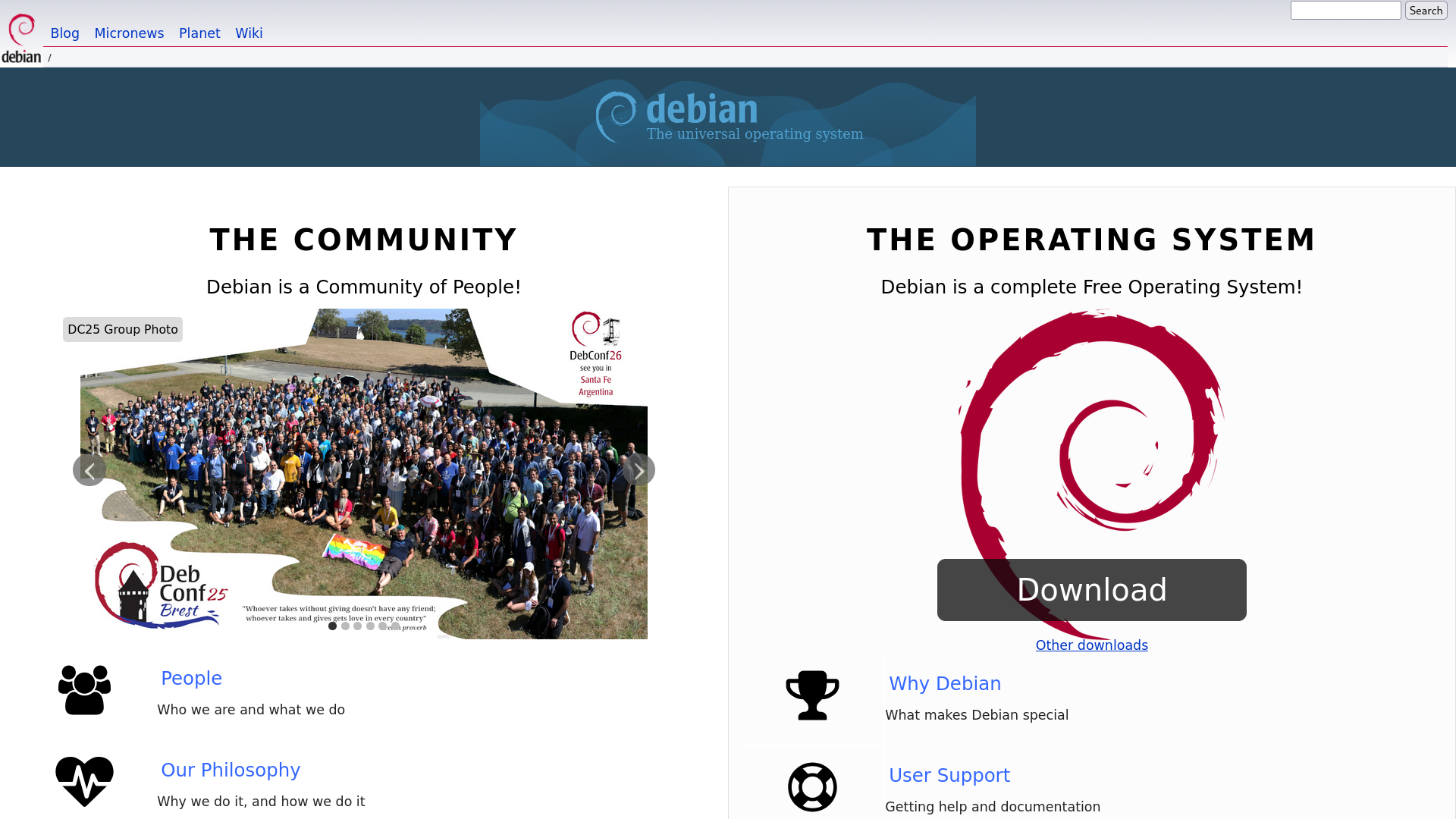 Debian-Home-Page