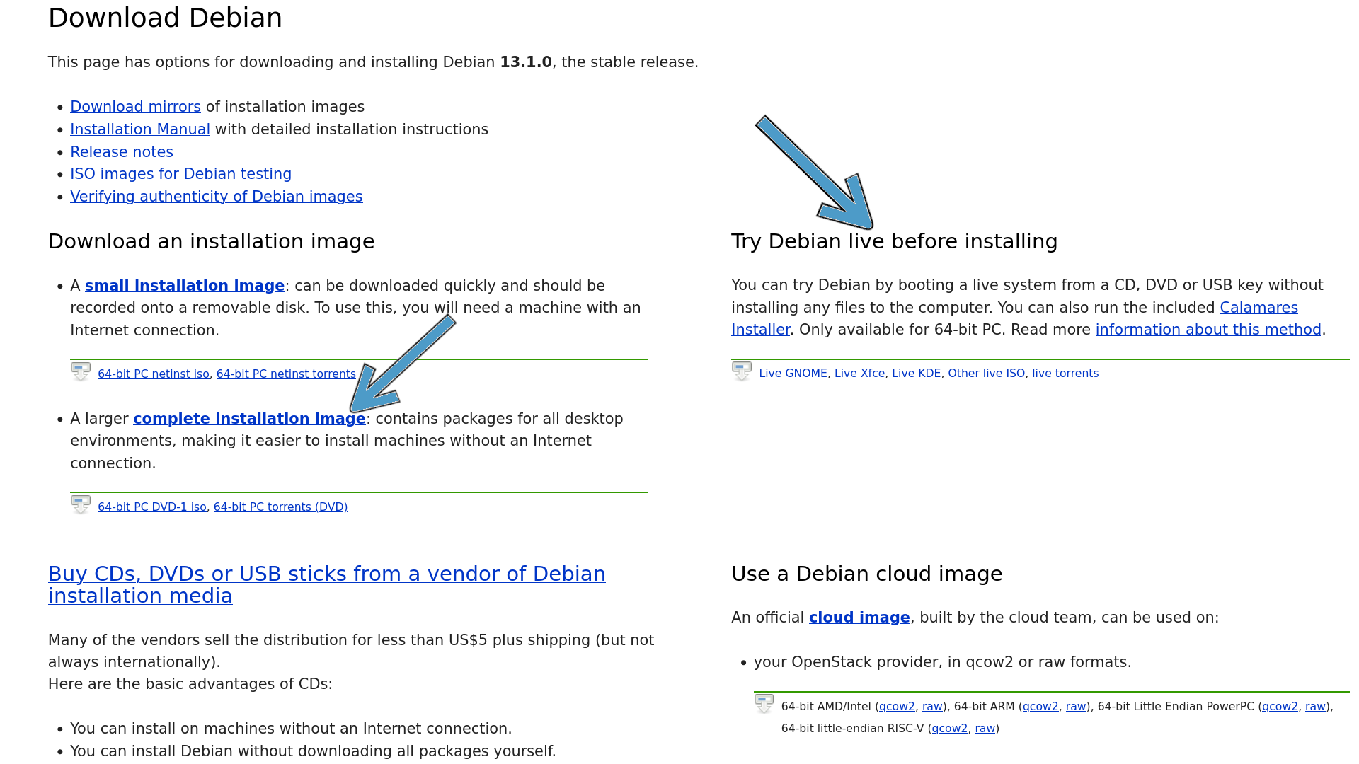 Debian-Download-Page