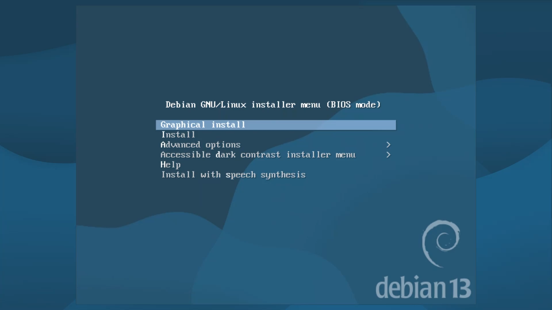 Debian Installer Menu