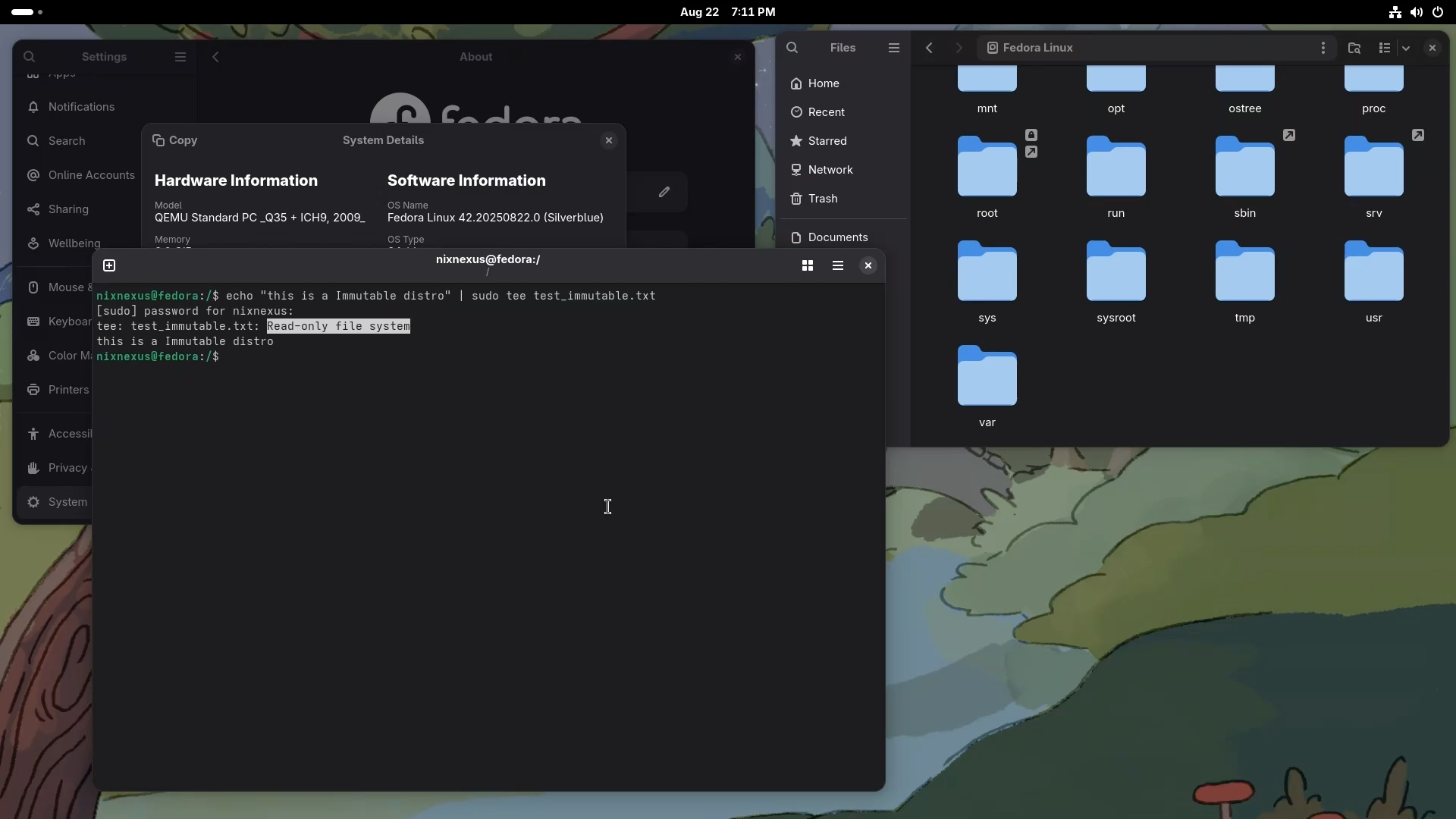 Read-Only File System of Immutable Linux