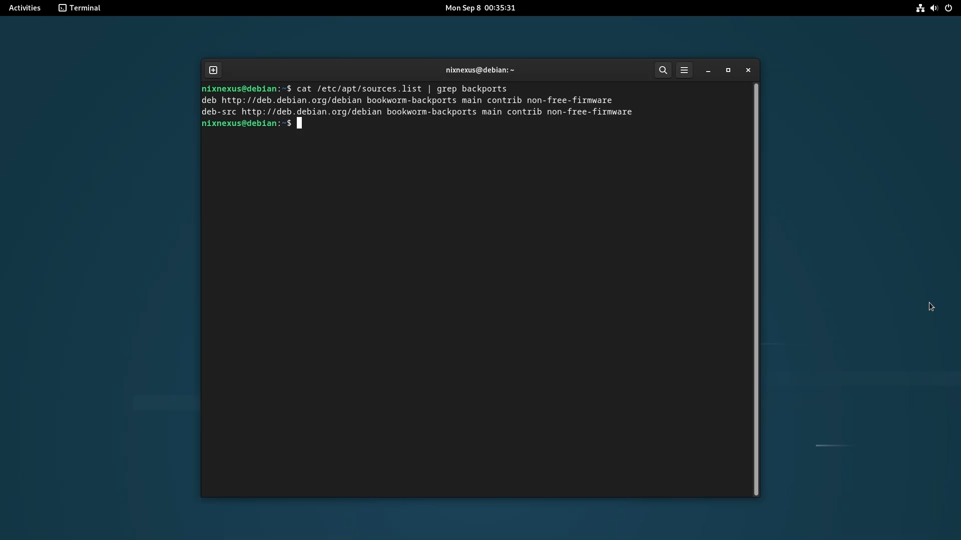 Upgrade from Debian 12 to Debian 13 - Check Backports Status