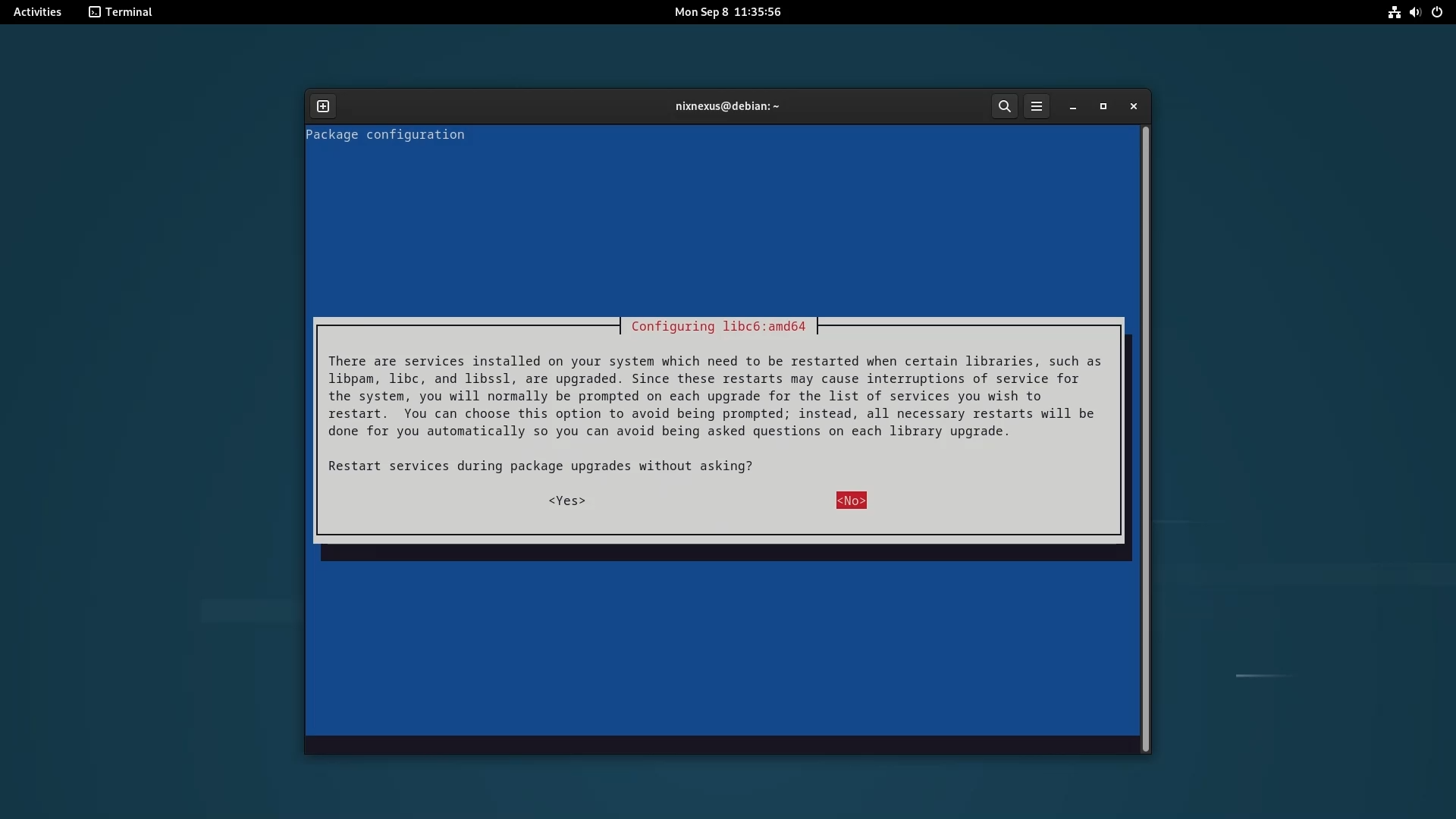 Upgrade from Debian 12 to Debian 13 - services