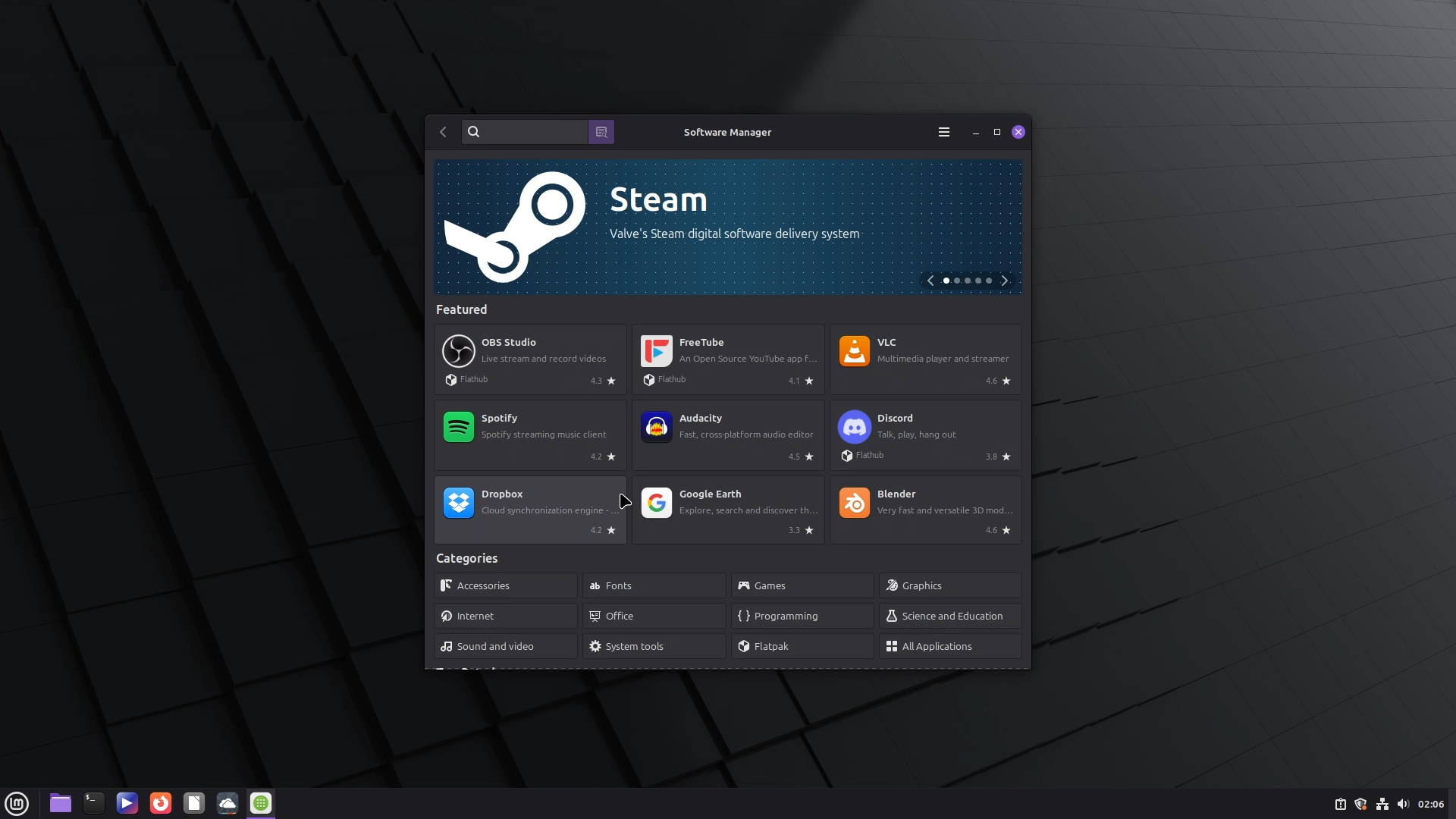 Linux Mint 22.2 Software Manager