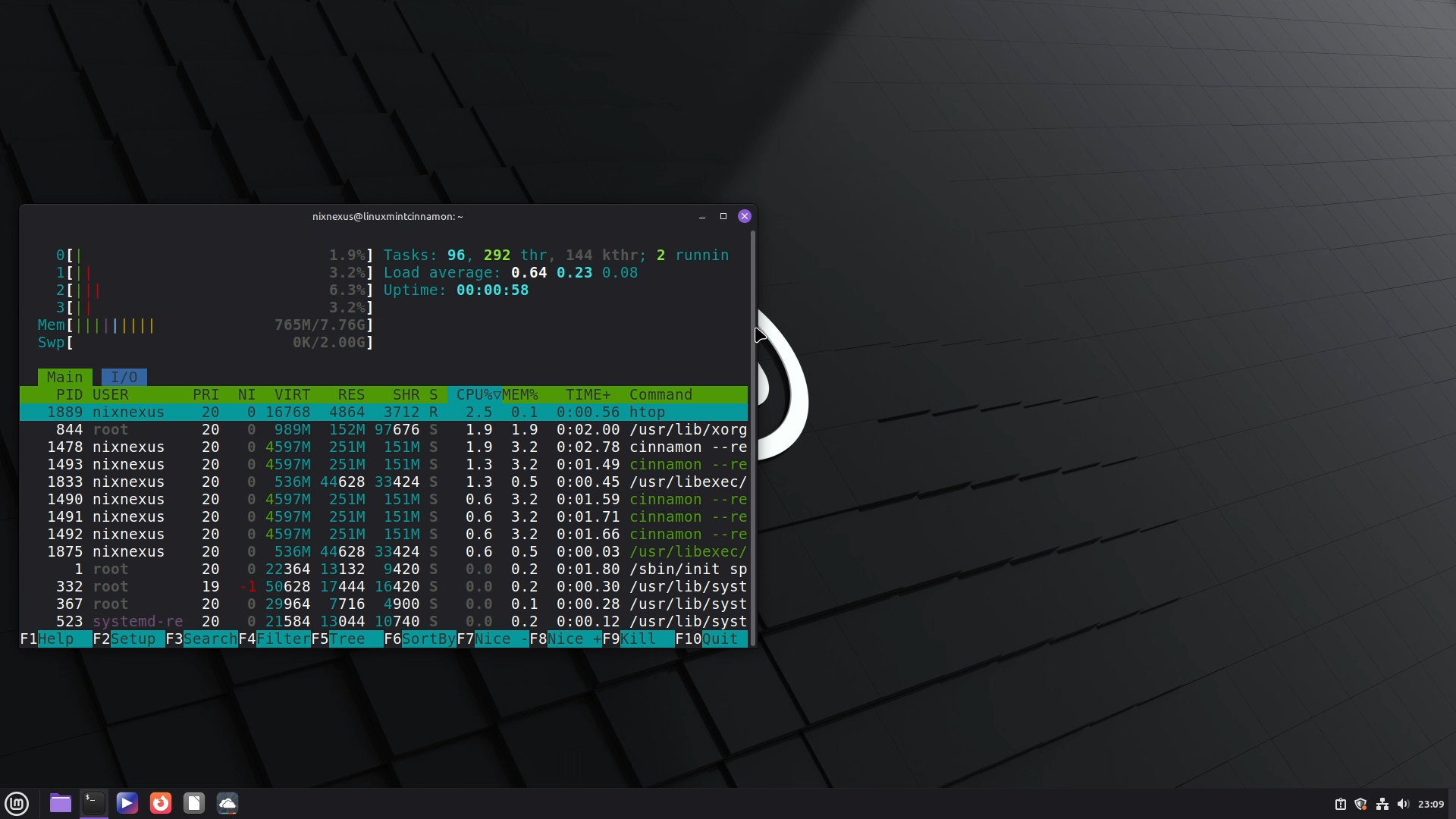 Linux-Mint-22.2-Cinnamon-HTOP