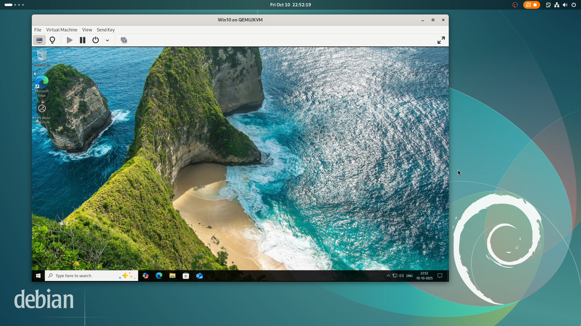 Virtual-Machine-Linux-host-Windows-10-Guest