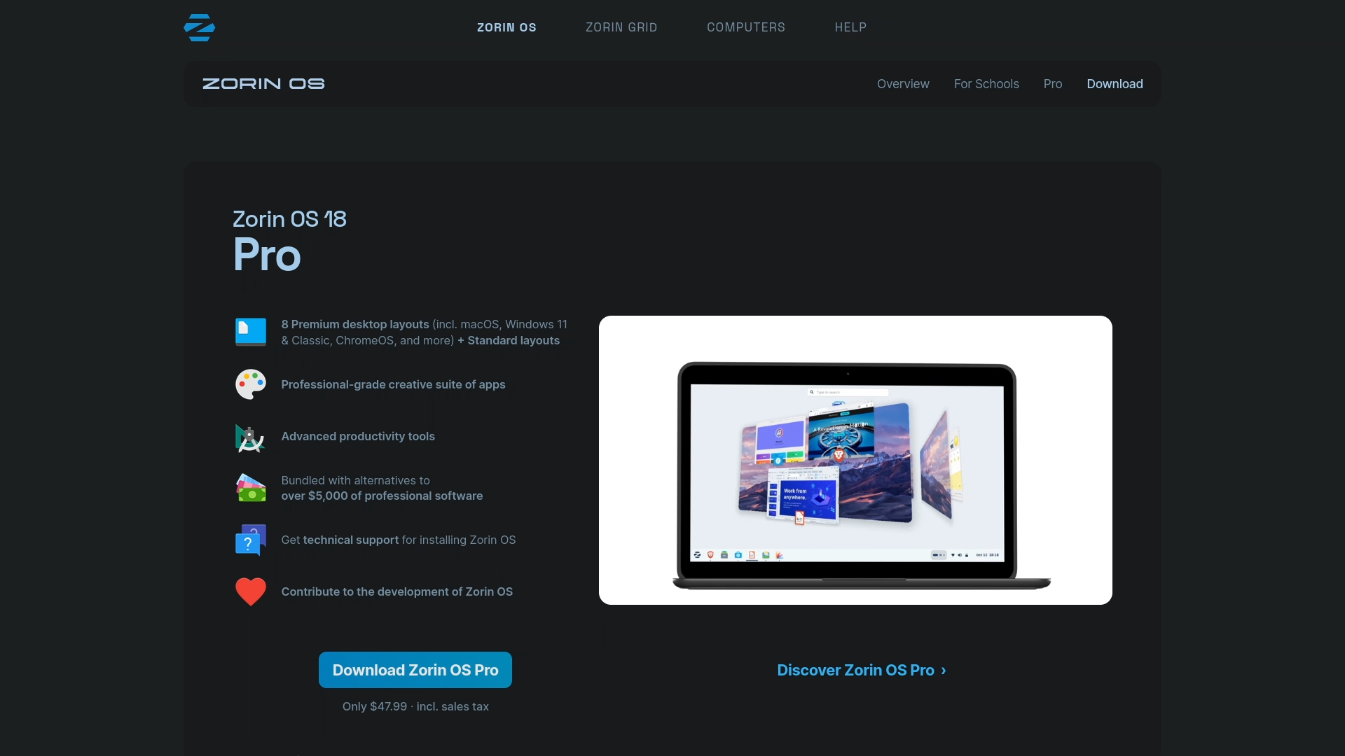 Zorin OS 18 - Pro Edition