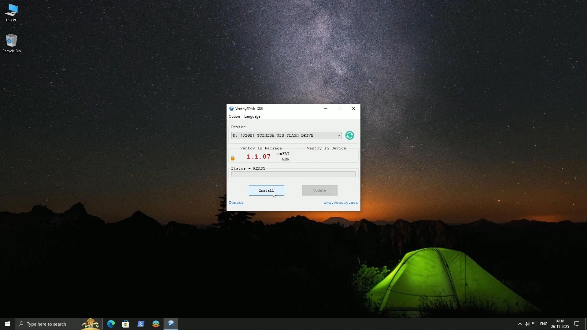 Ventoy Start Dashboard