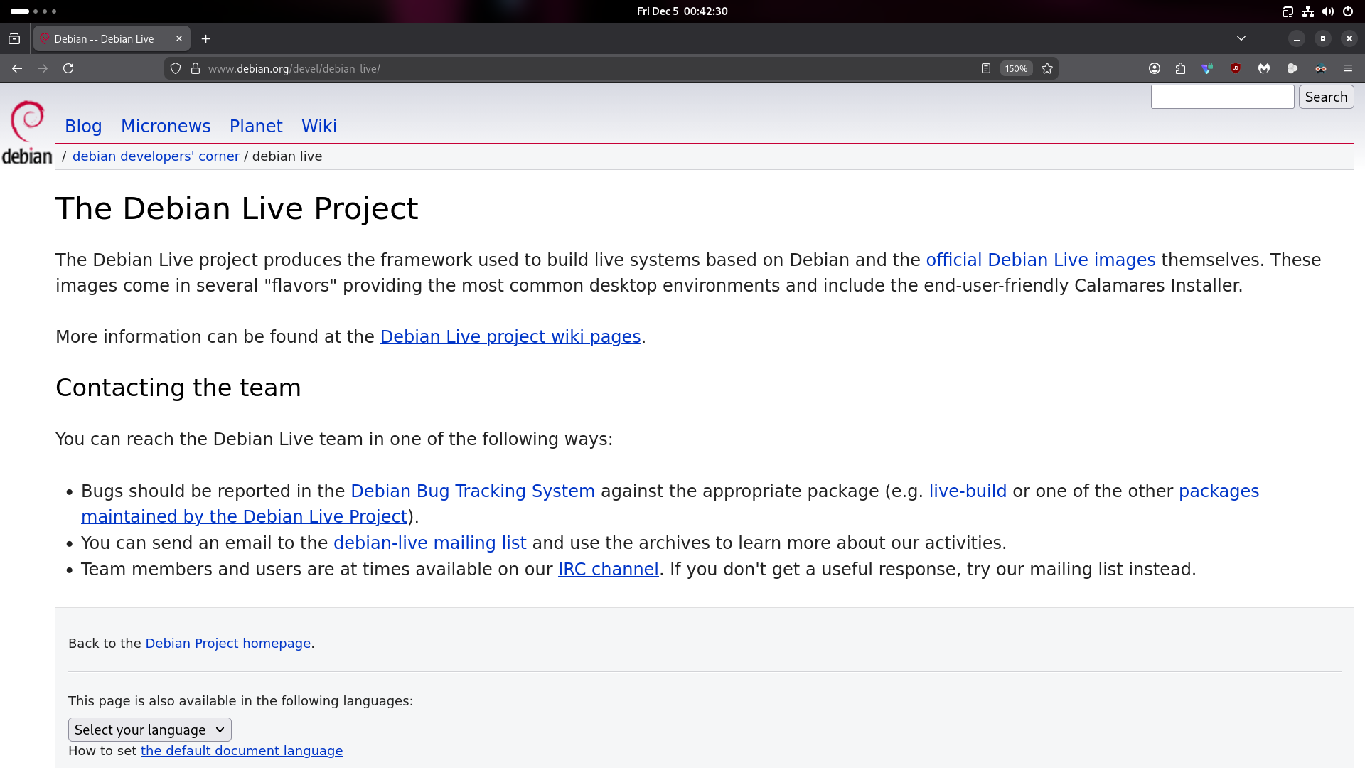 The Debian Live Project Page
