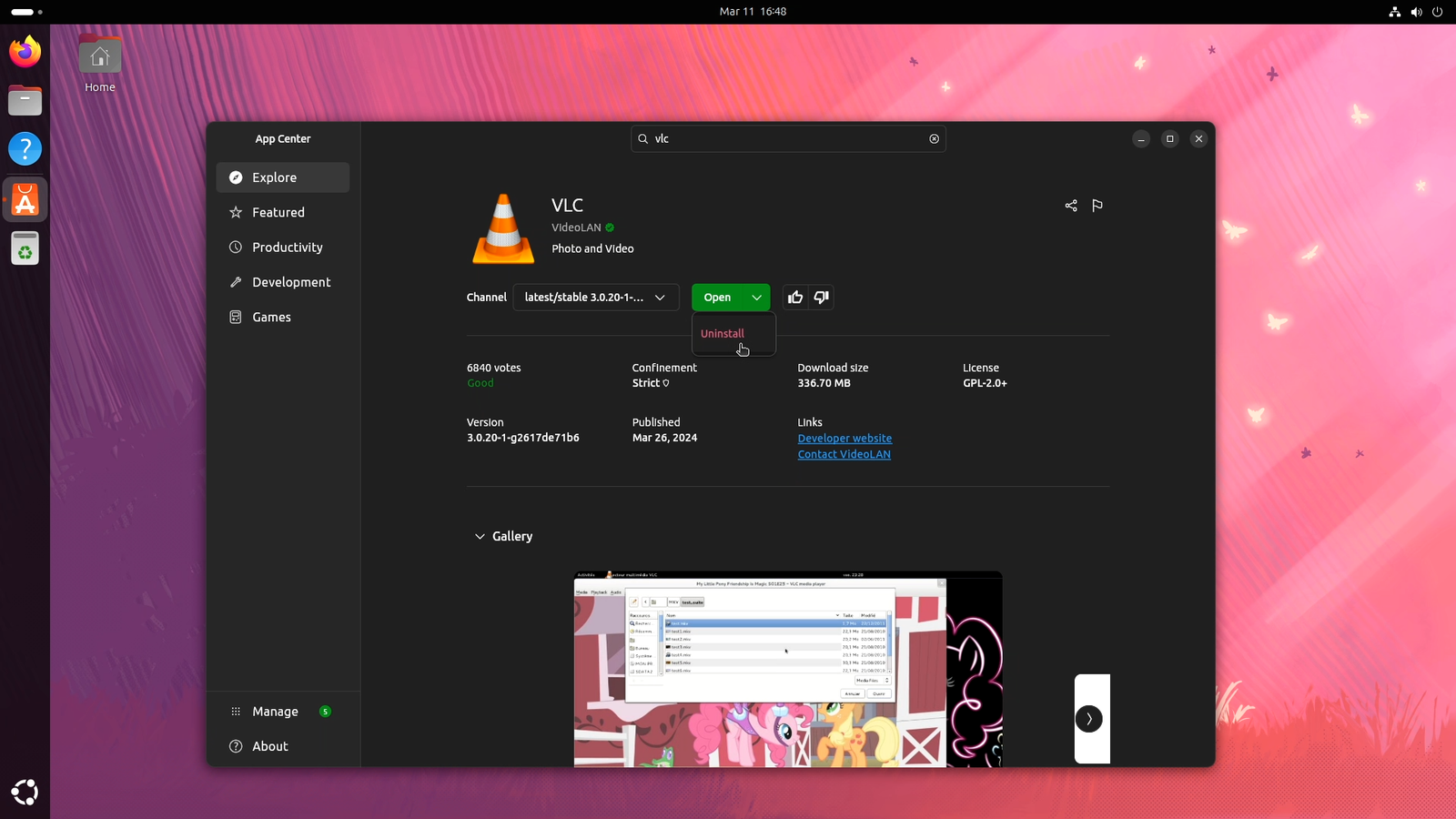 Unity App Center Software Uninstall