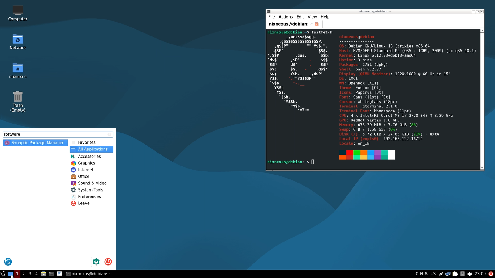 LXQt Synaptic Software Manager