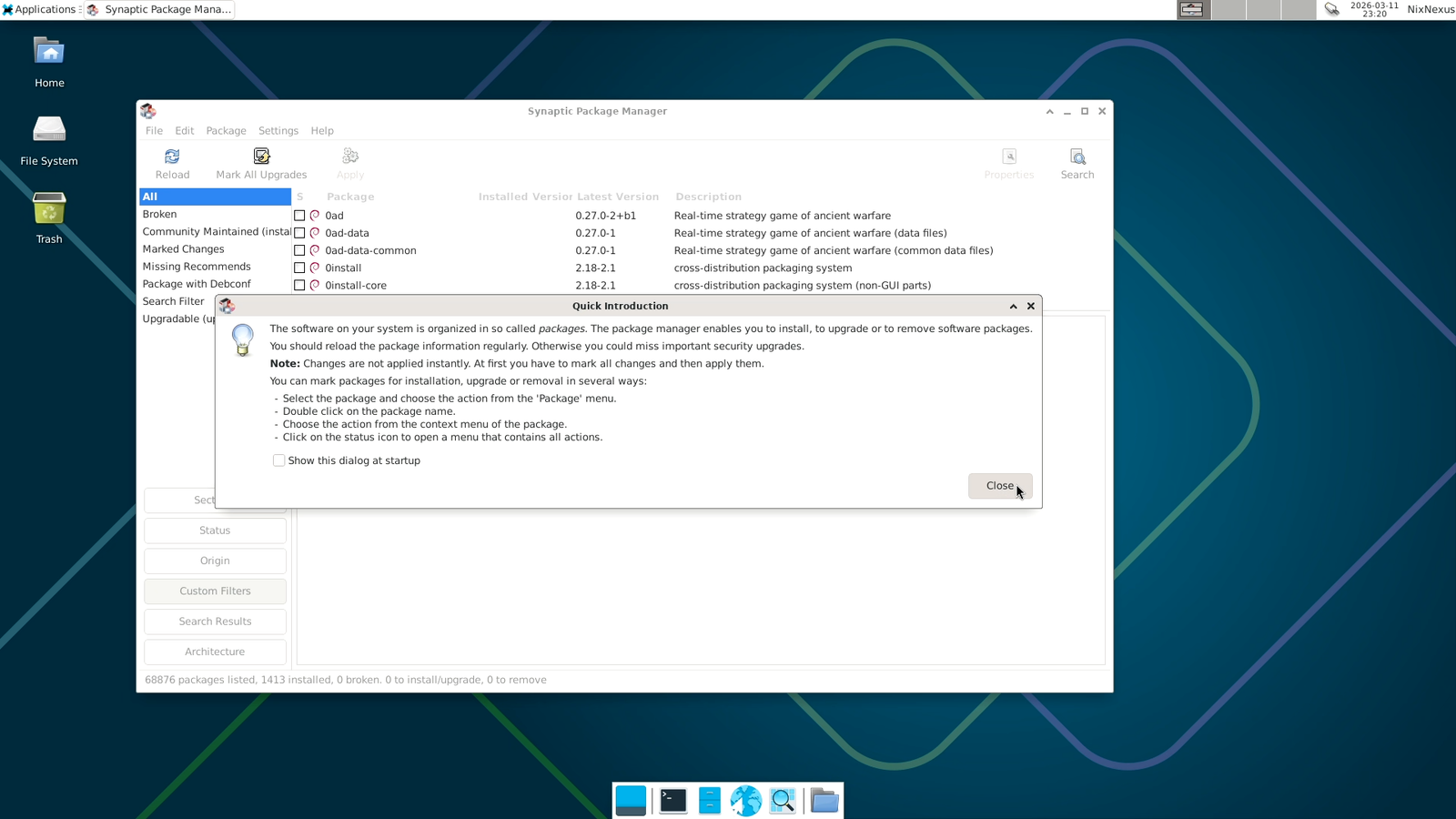 Synaptic Software Manager Quick Introduction