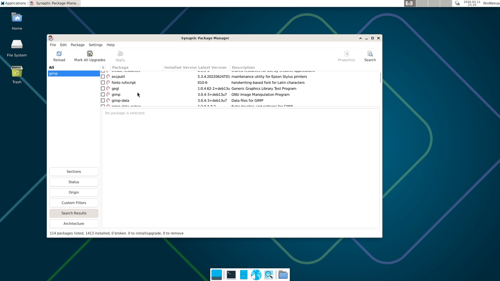 Synaptic Software Manager Search-3