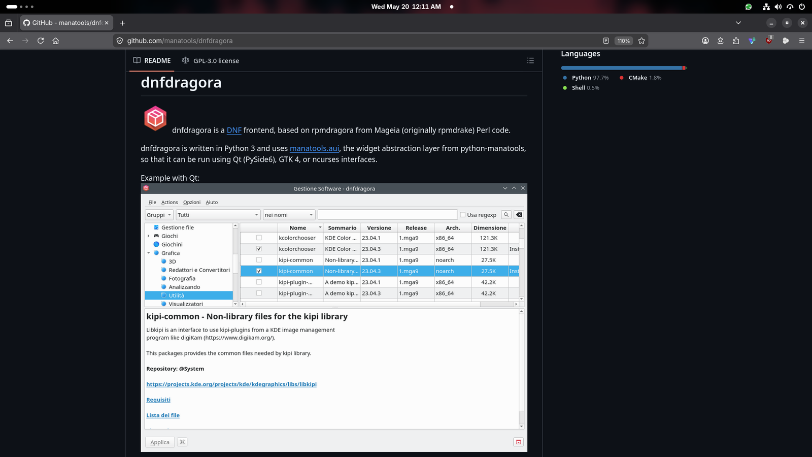 dnf-dragora Github page