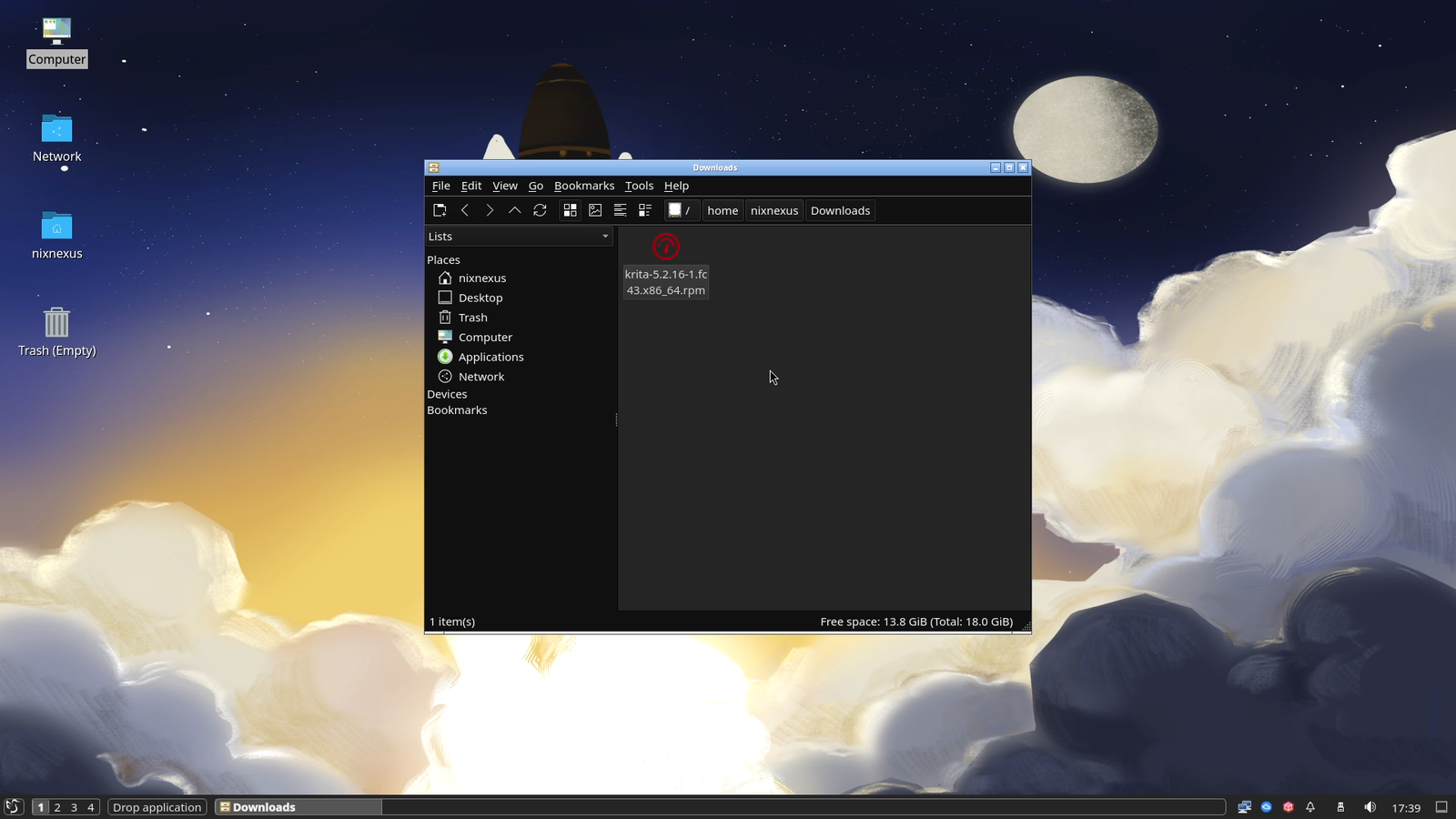 Thunar File Manager - Krita.rpm
