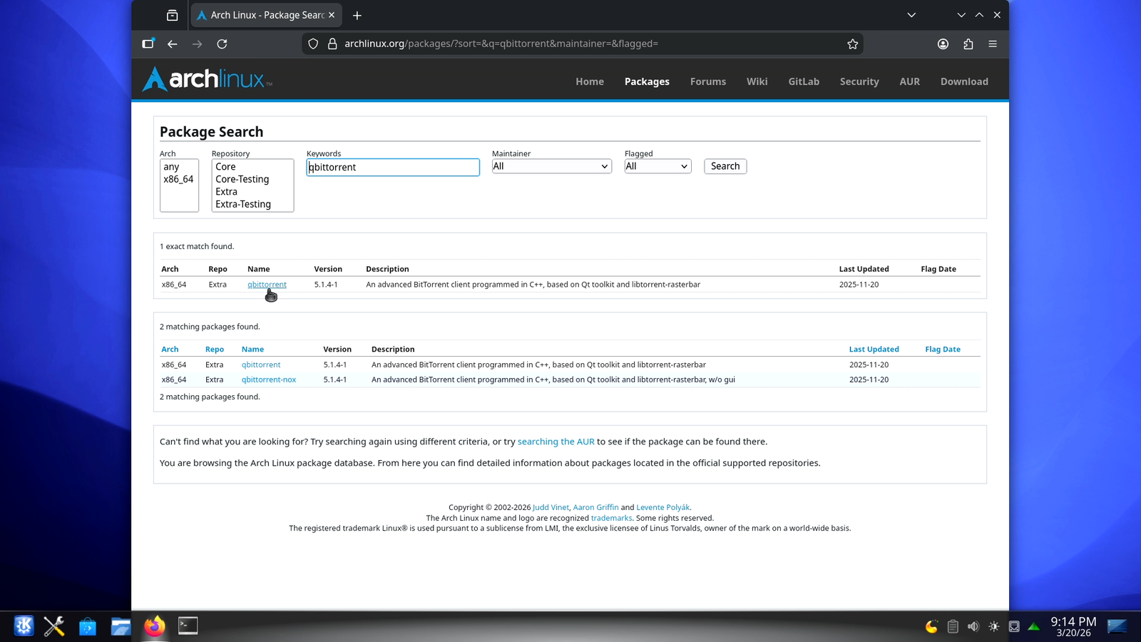 packages.debian.org - Results Page