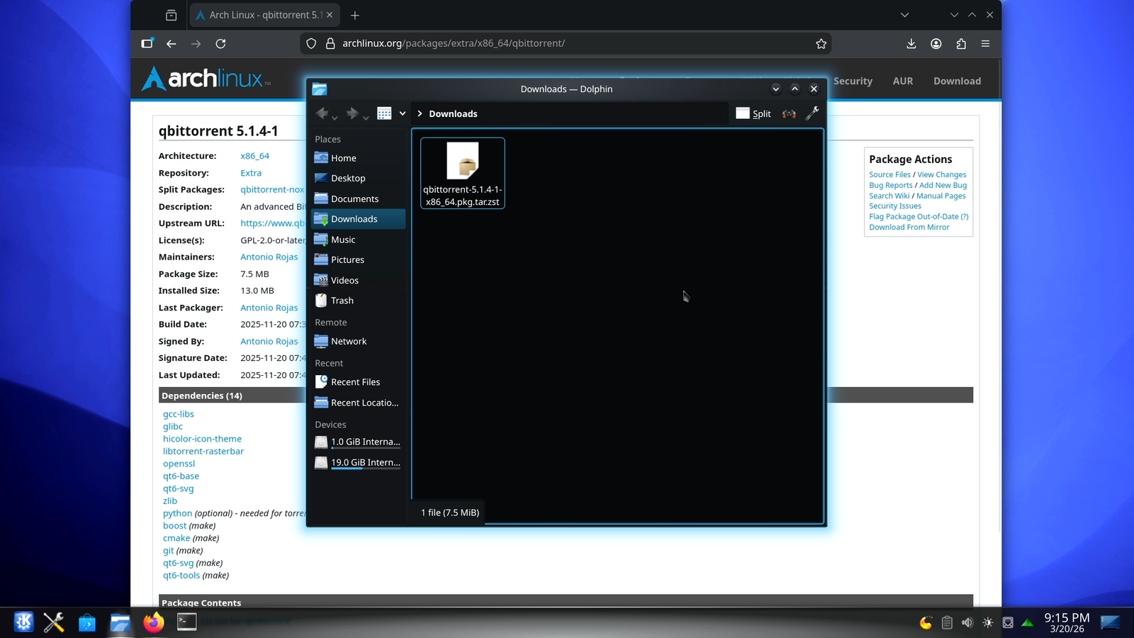 Dolphin File Manager - qbittorrent.pkg.tar.zst